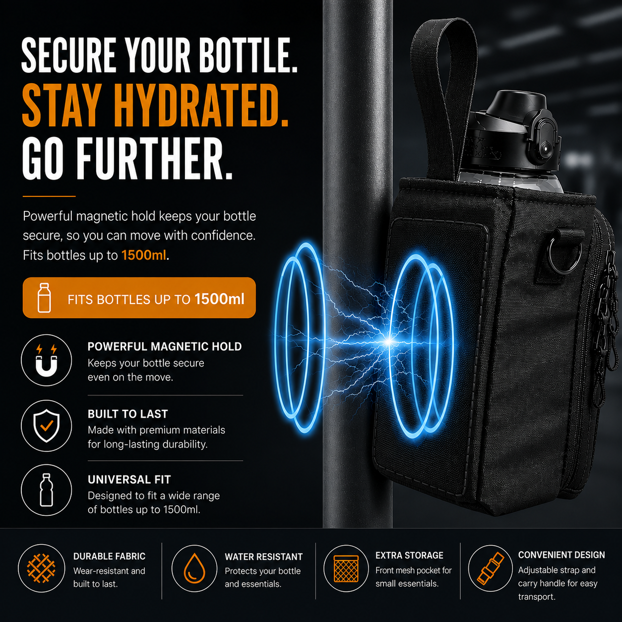 ActiveZone™ MagLock Gym Bag (Magnetic Gym Bag)
