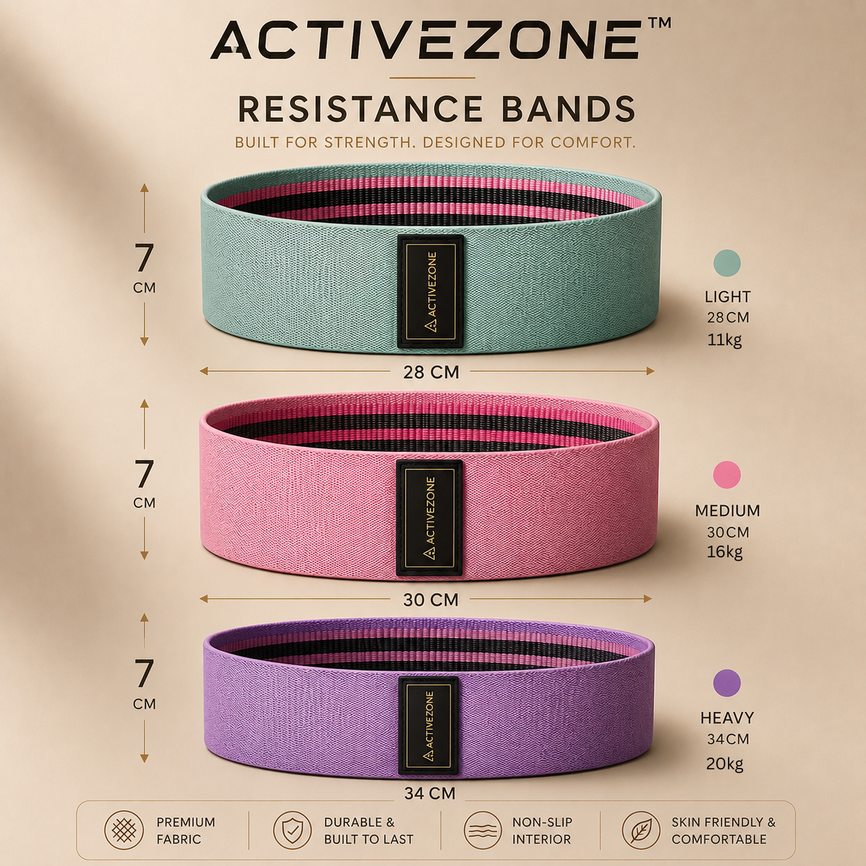 ActiveZone™ Resistance Bands (3pcs)