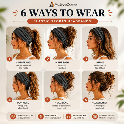 Hair Band - 6 Ways To Wear - ActiveZone