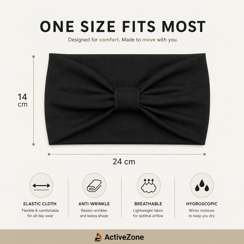 Hair Band - Size Infographic - ActiveZone