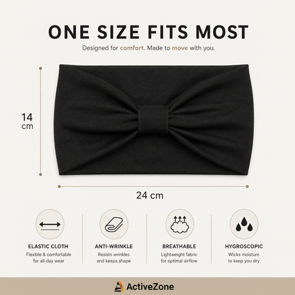 Hair Band - Size Infographic - ActiveZone